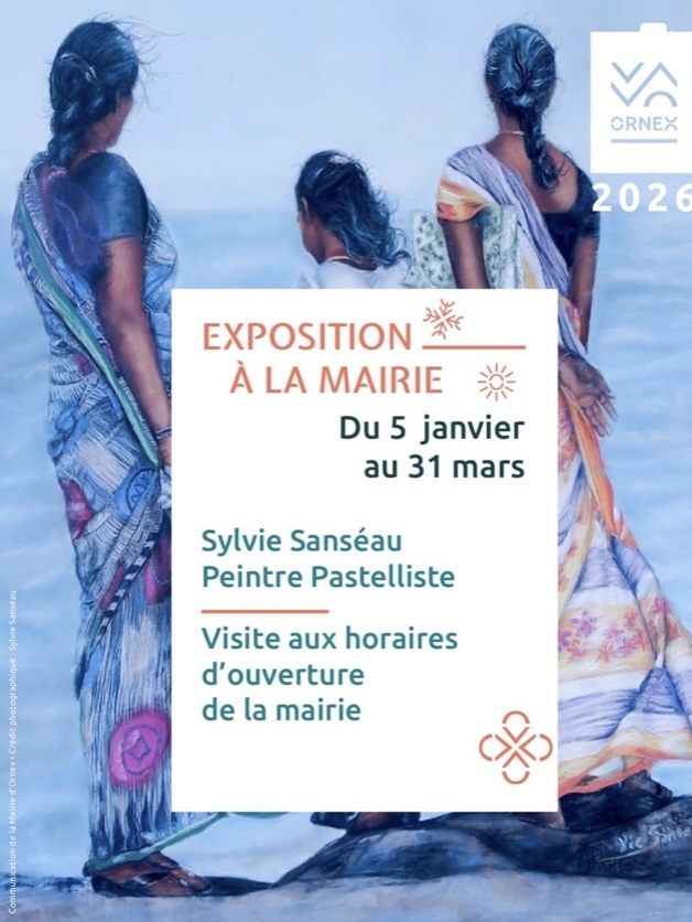 Affiche de l'exposition de pastels de Sylvie Sanséau à la mairie d'Ornex en 2025