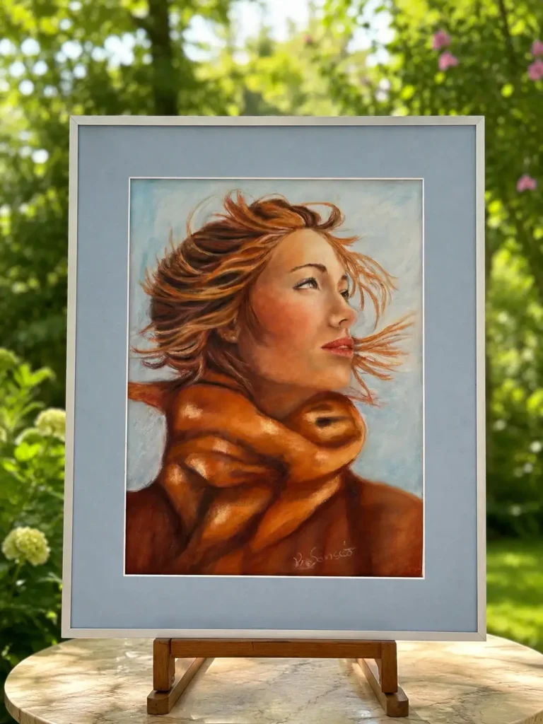 Pomme-pastel-encdre-passe-partout-sanseau-sylvie-pastel-sec