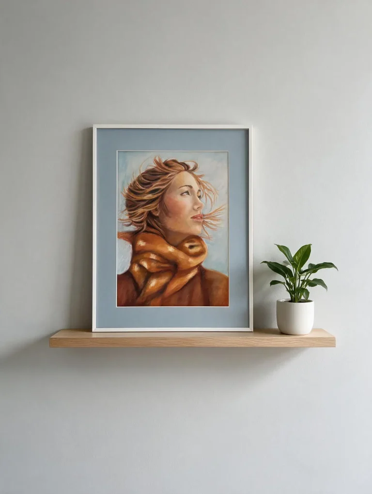 pastel-sec-encadr-passe-partout-atelier-cadre-portrait-femme-Pomme-Sanseau-Sylvie-pastelliste